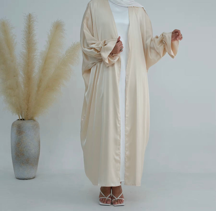 SATIN OPEN ABAYA