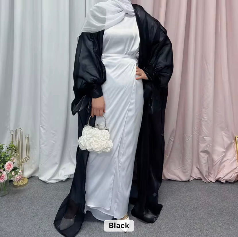 ORGANZA OPEN ABAYA
