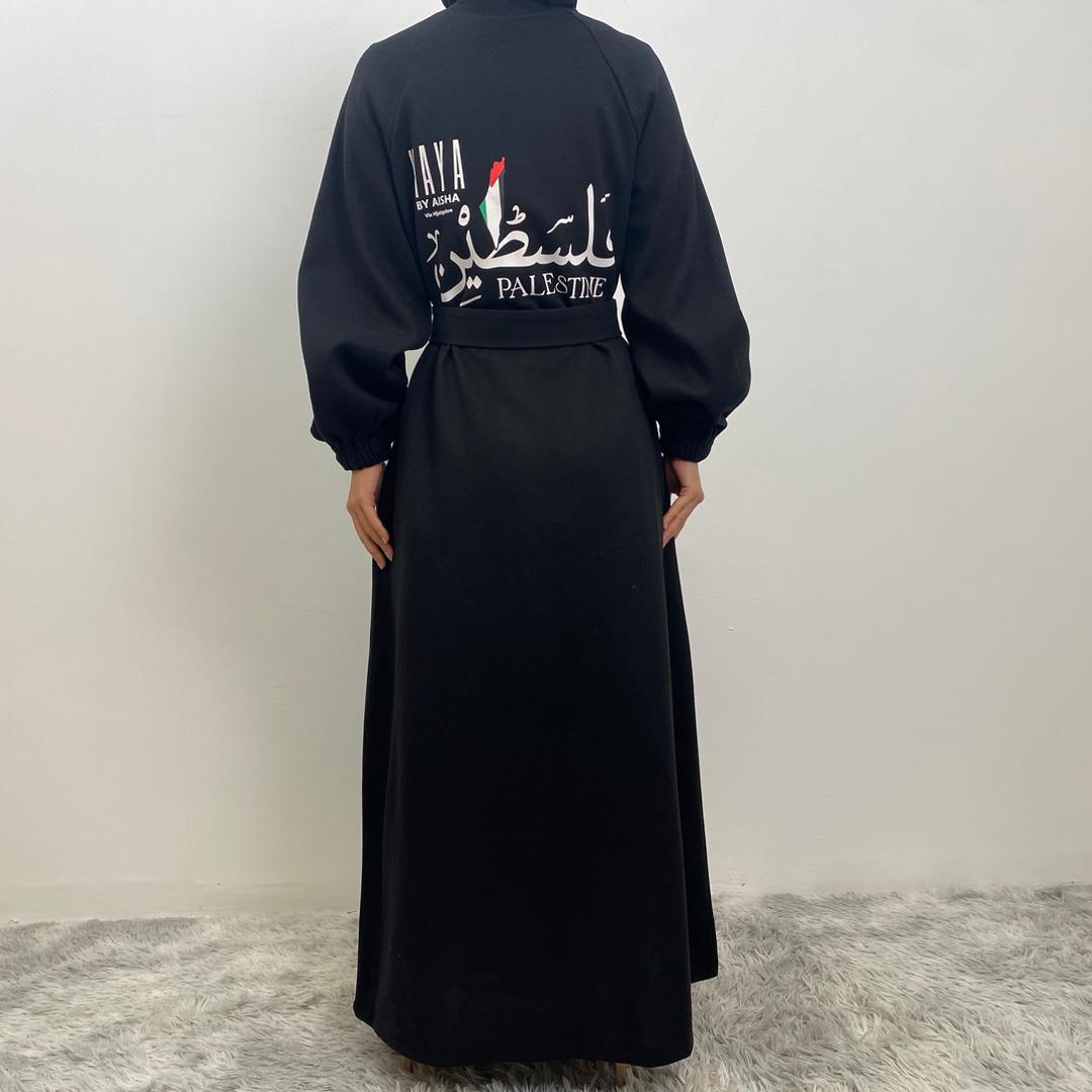 FALISTEEN ABAYA COAT BLACK