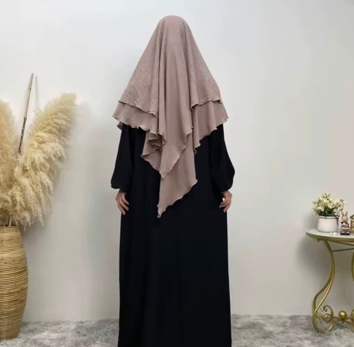 Crepe Two Layered Khimar