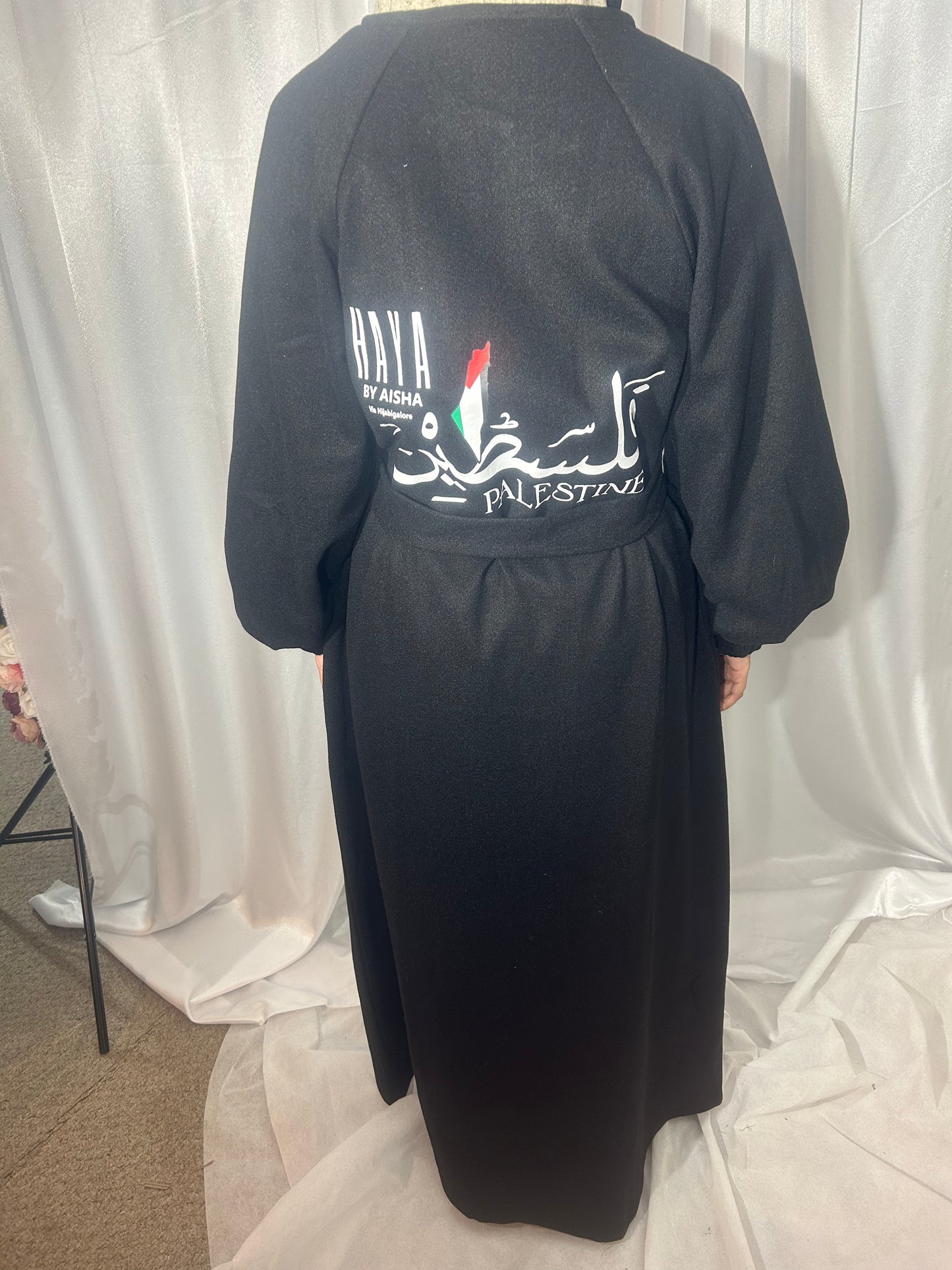 FALISTEEN ABAYA COAT BLACK
