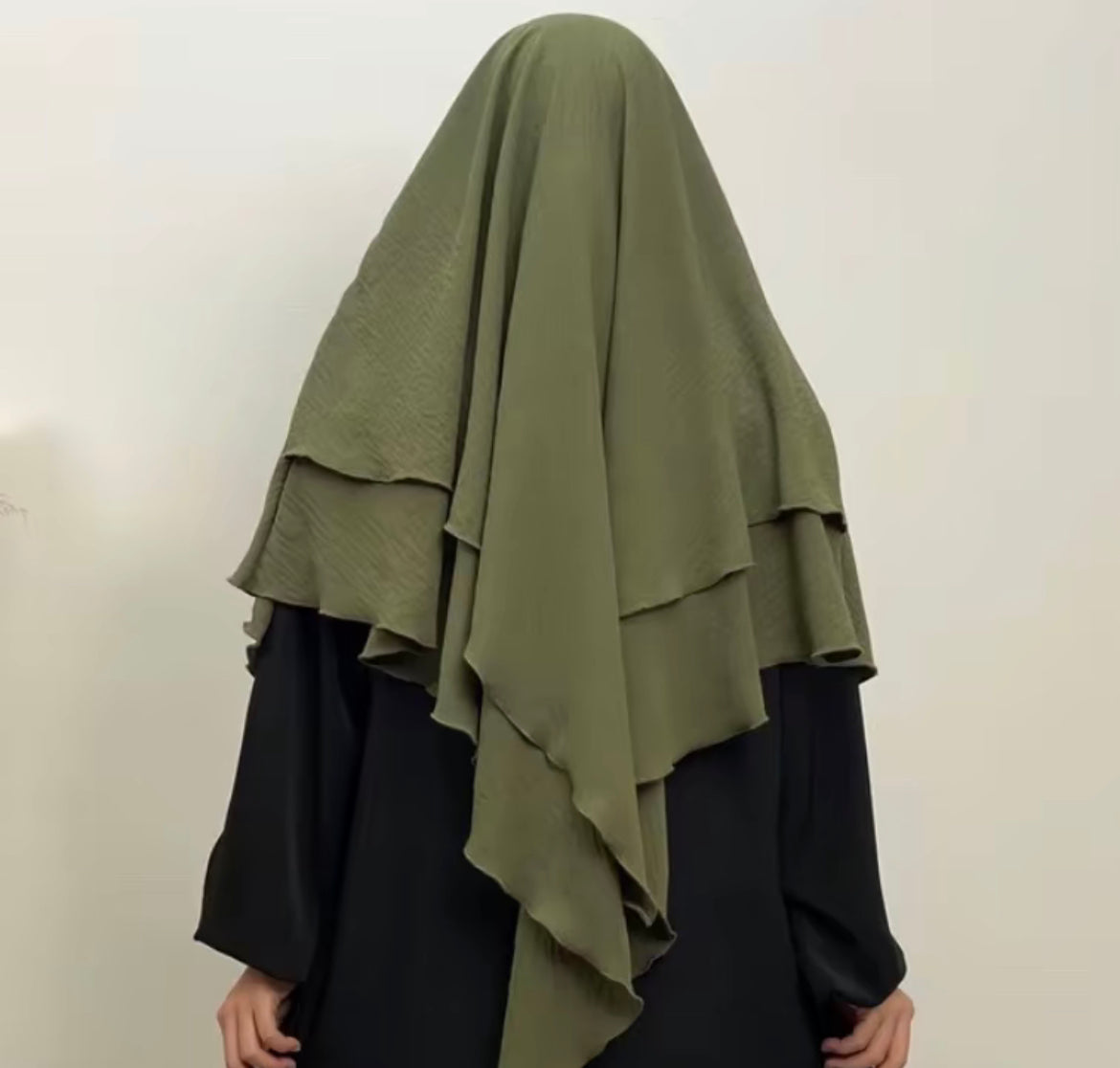 Crepe Two Layered Khimar
