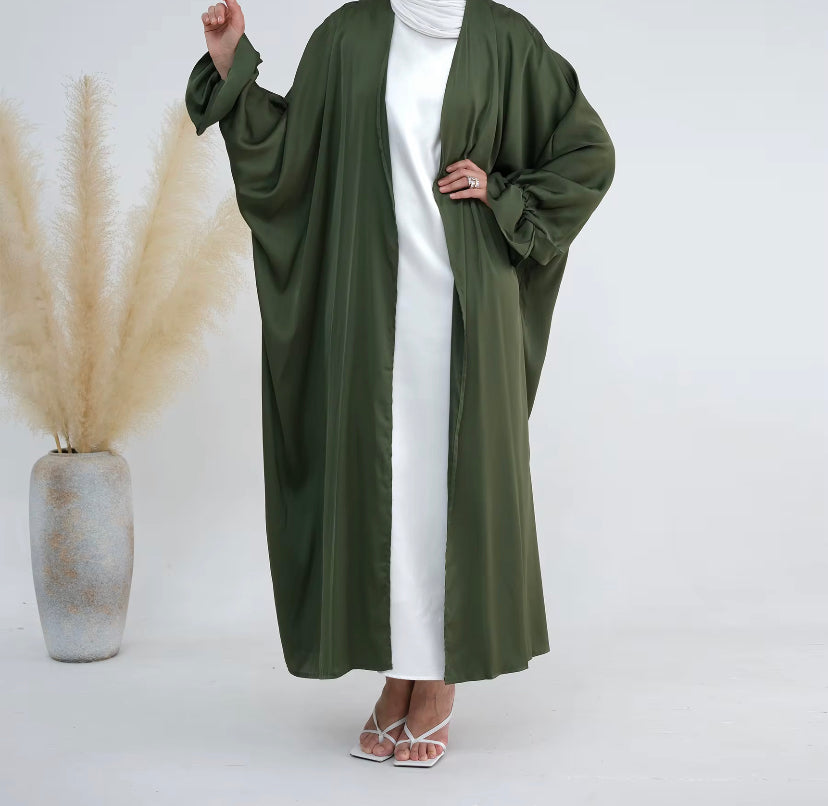 SATIN OPEN ABAYA
