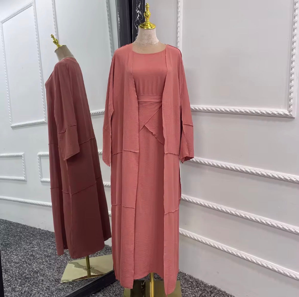 Three piece abaya set