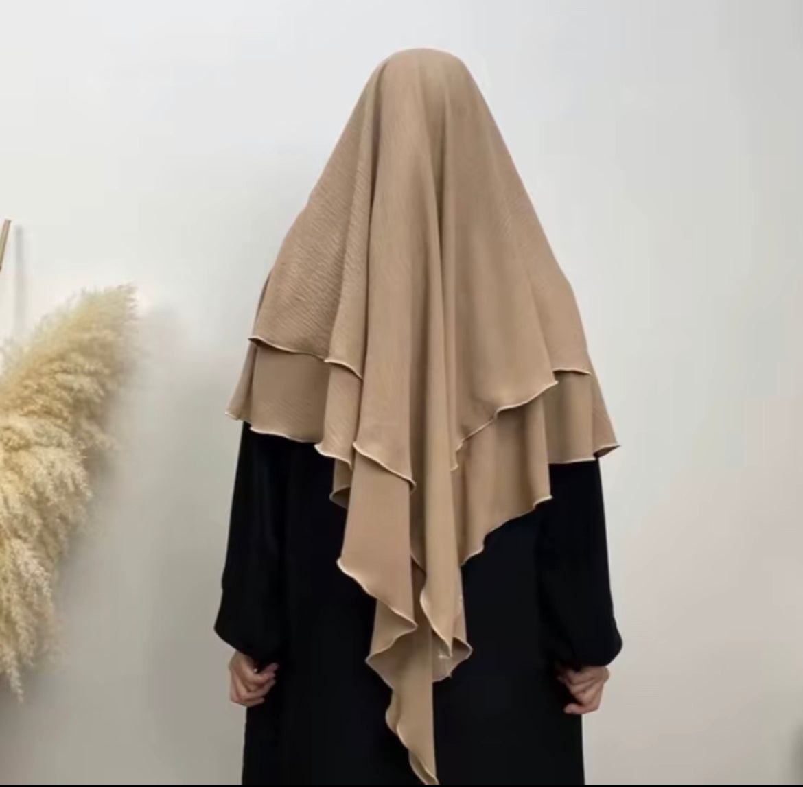 Crepe Two Layered Khimar