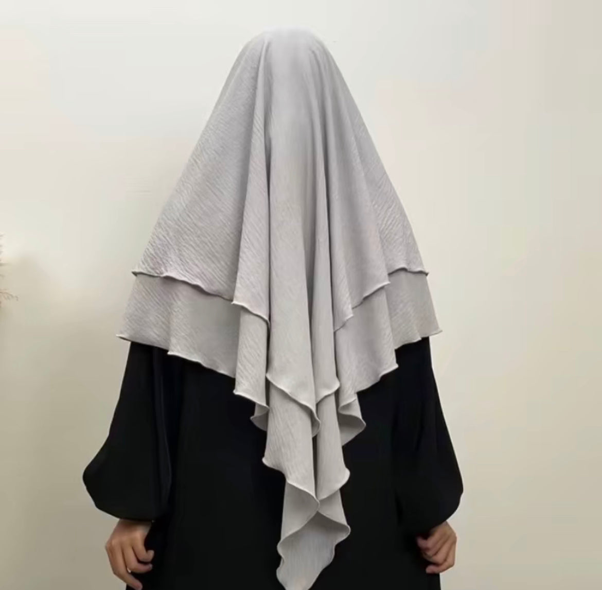Crepe Two Layered Khimar
