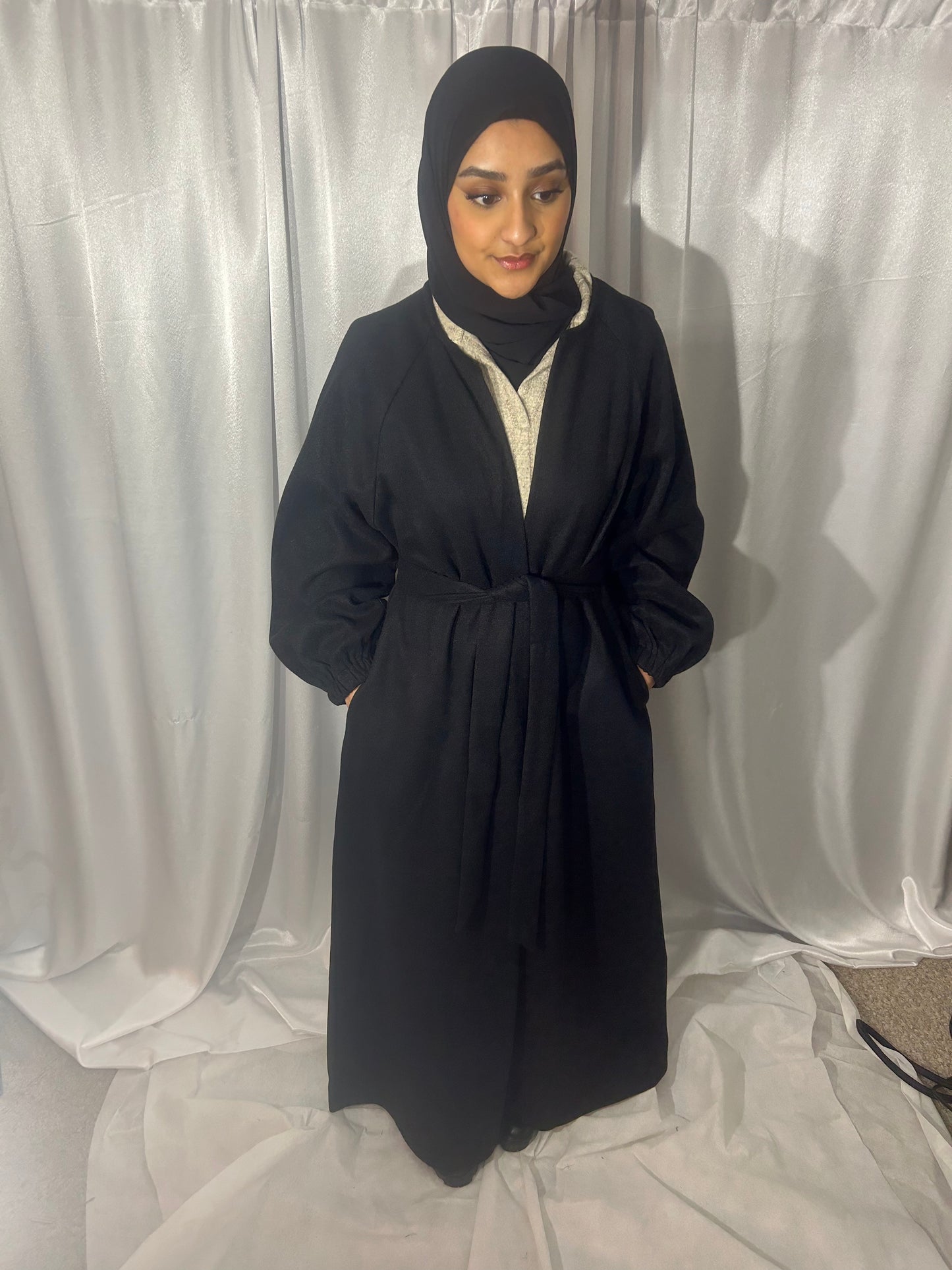 FALISTEEN ABAYA COAT BLACK