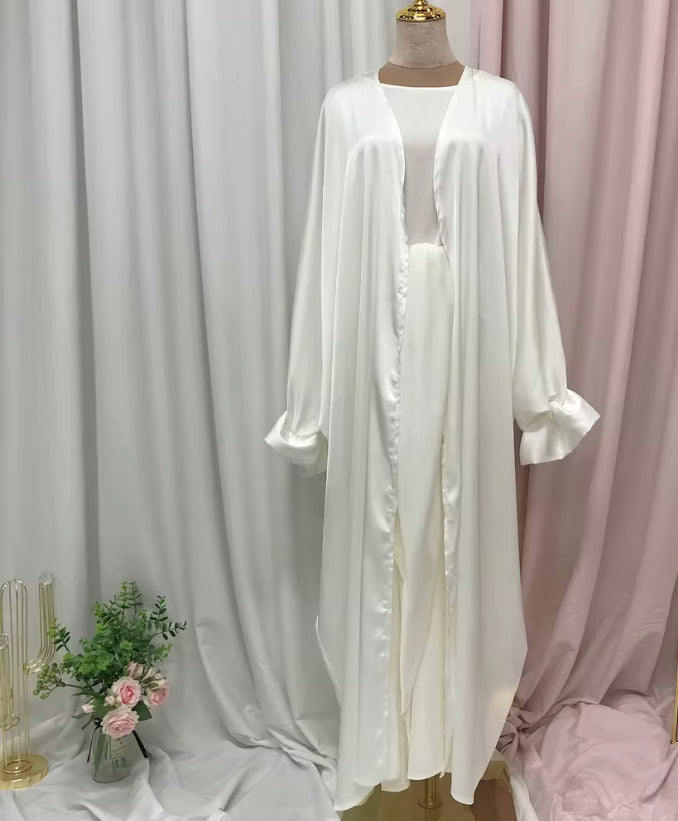 SATIN OPEN ABAYA