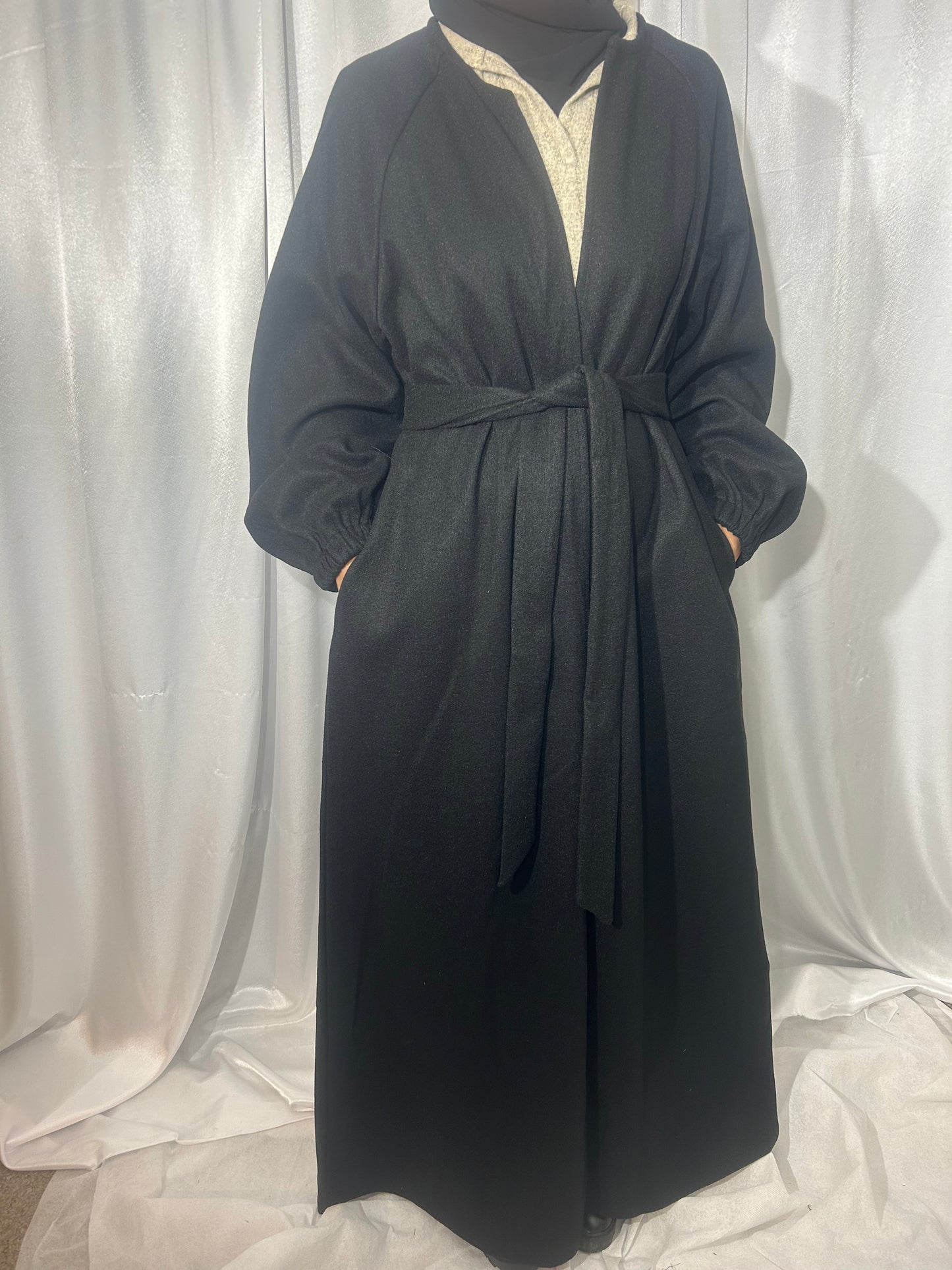 FALISTEEN ABAYA COAT BLACK