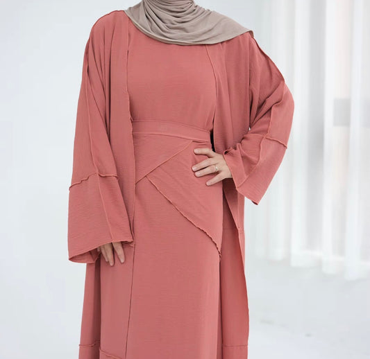 Three piece abaya set
