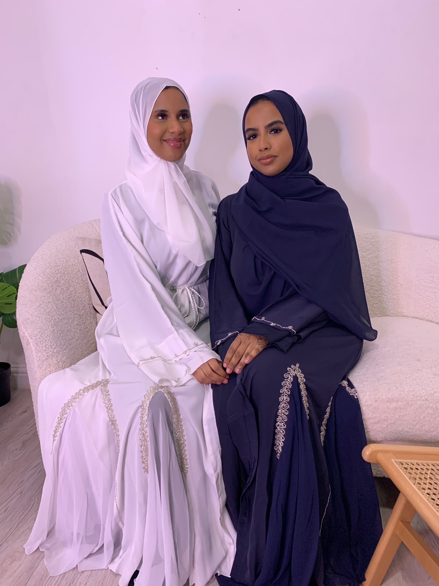 Embellished Nida Open Abaya
