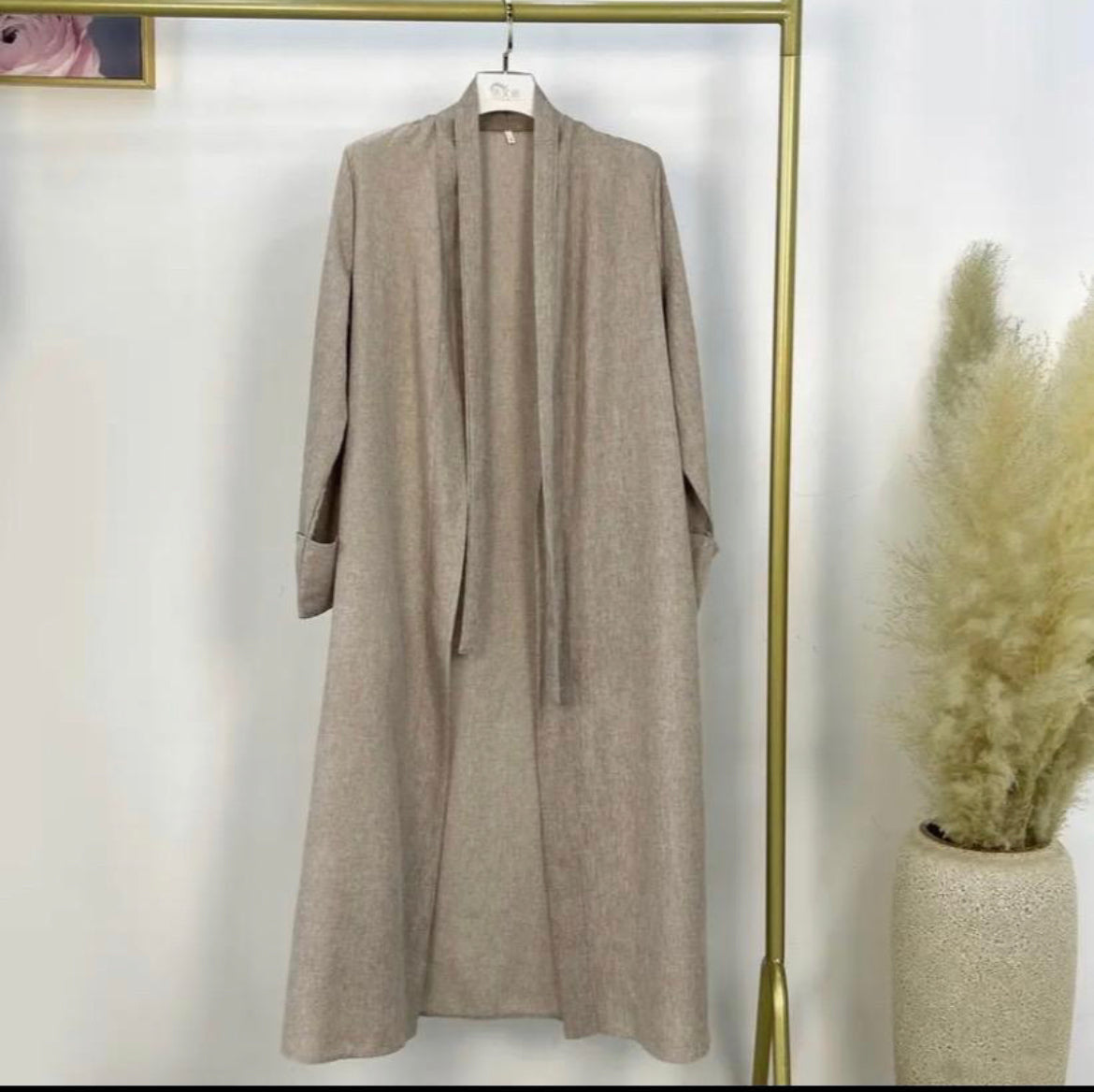 LINEN OPEN ABAYAS