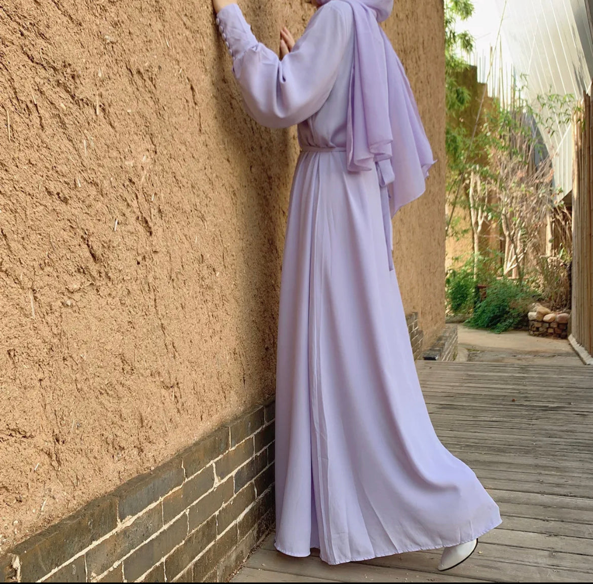 CHIFFON DRESSES DOUBLE LAYERED