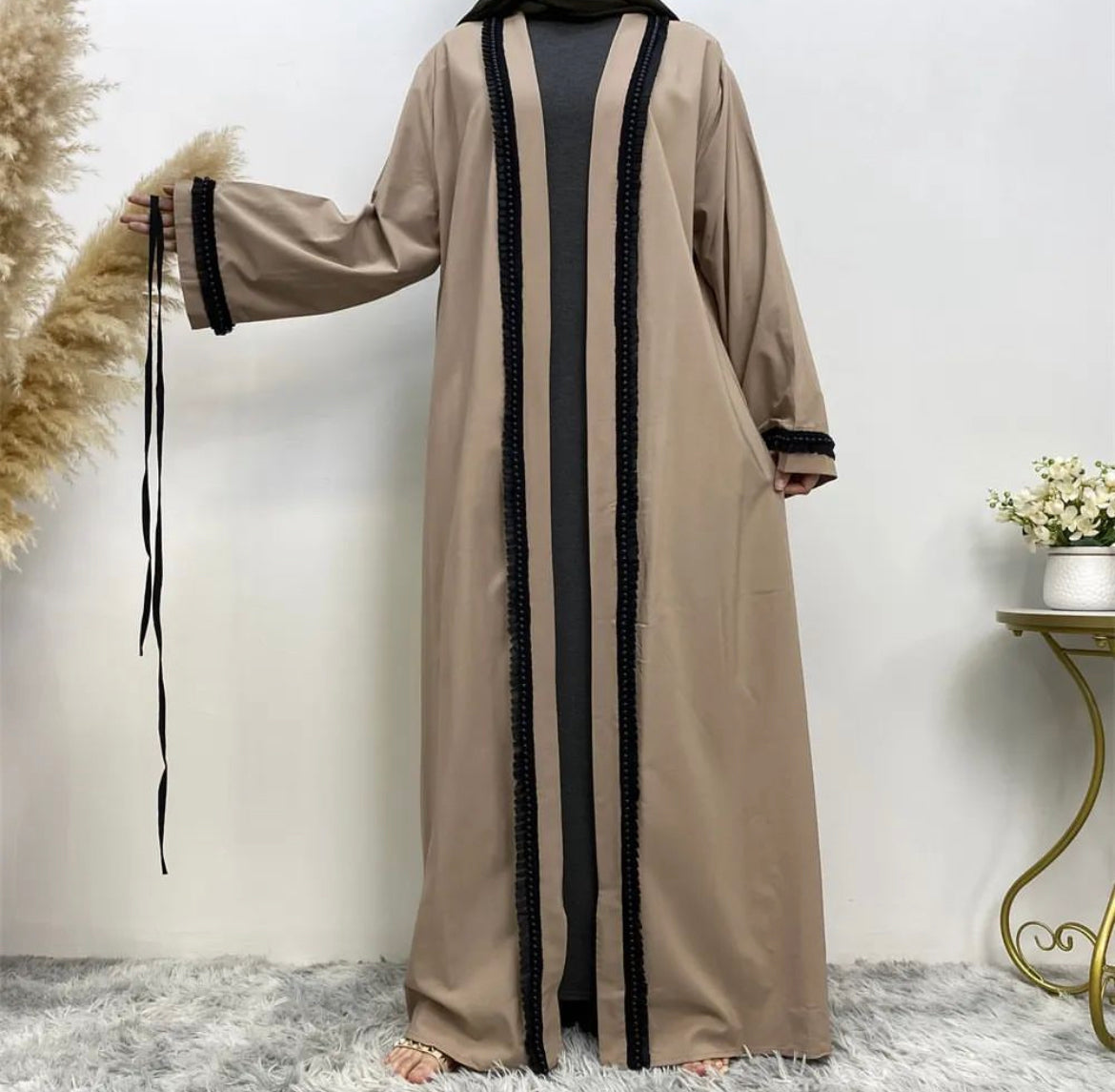 Pearl Open Abaya size 56