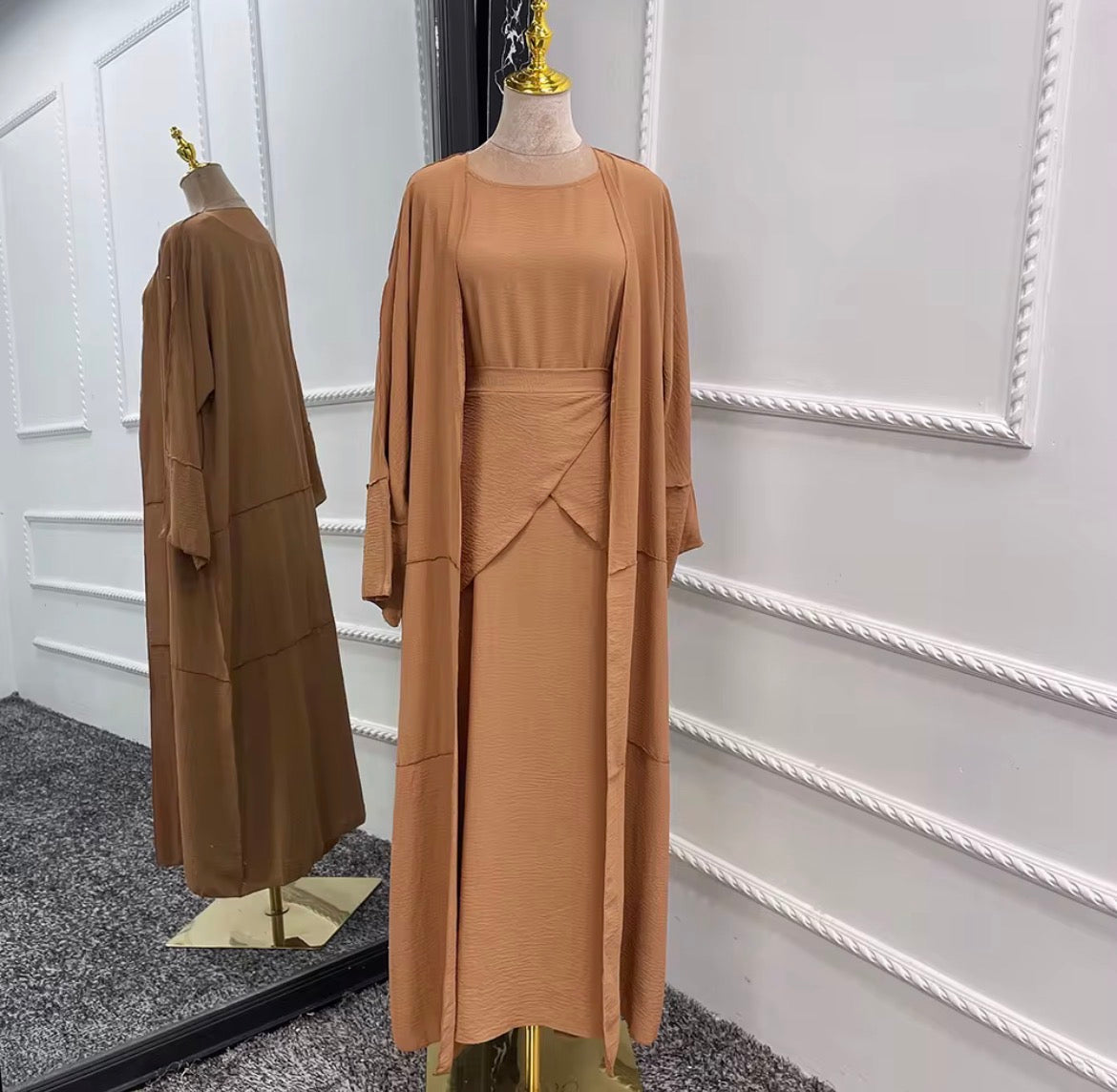 Three piece abaya set
