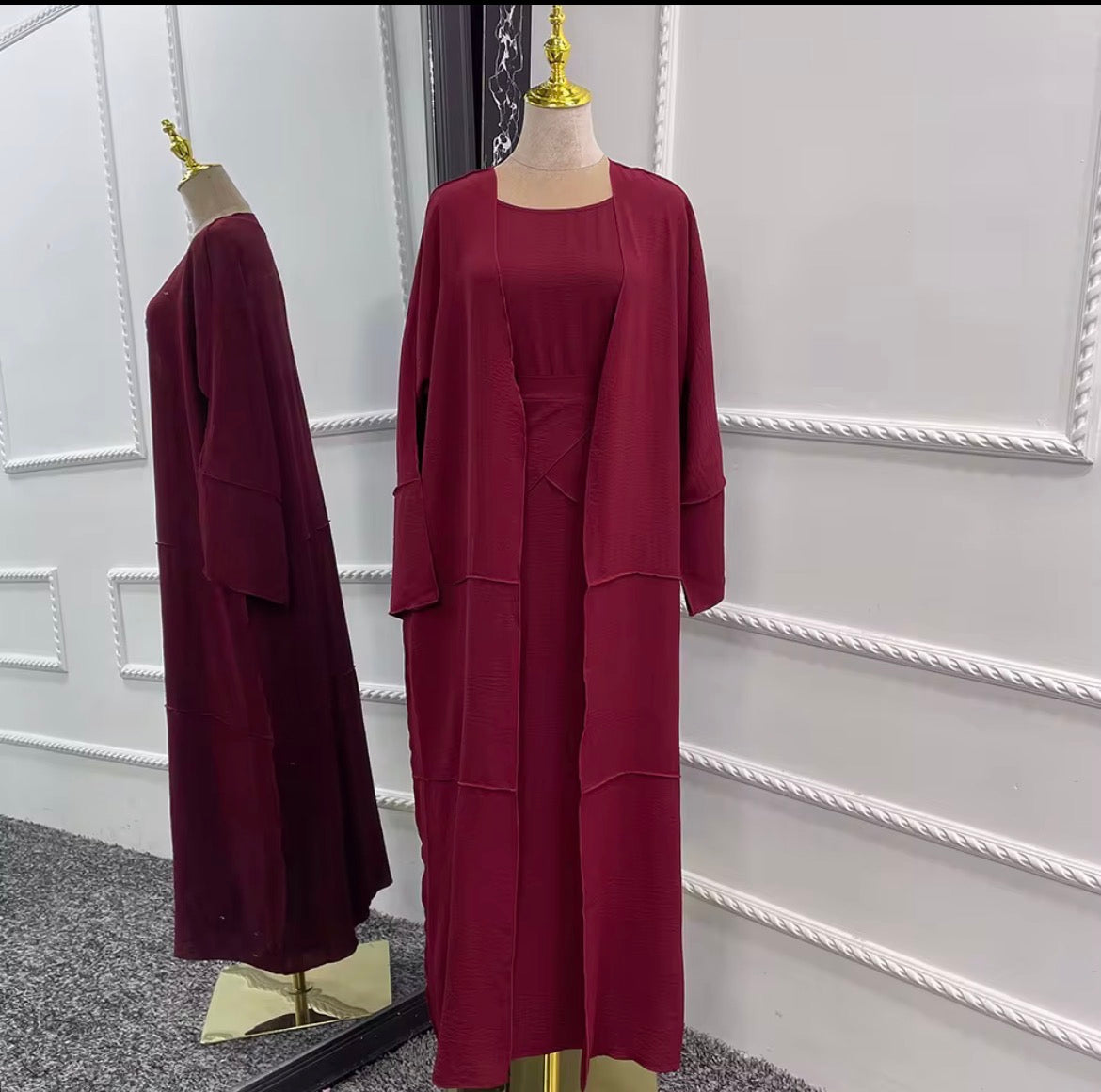 Three piece abaya set