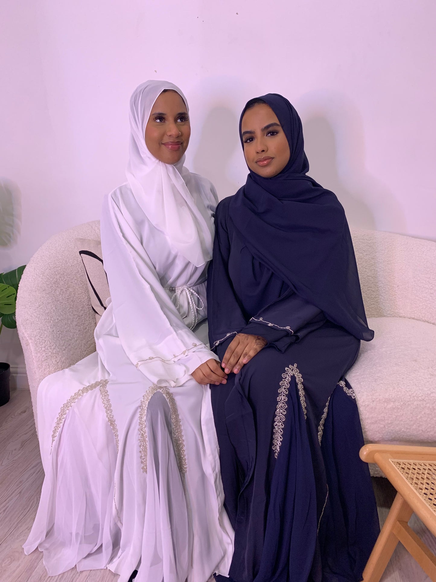 Embellished Nida Open Abaya