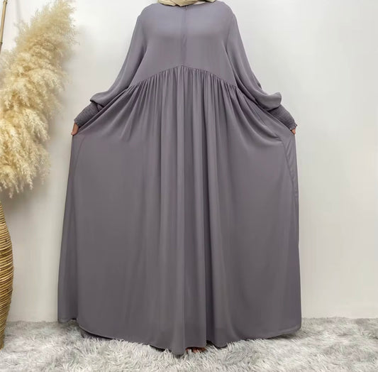 Chiffon double layer abaya