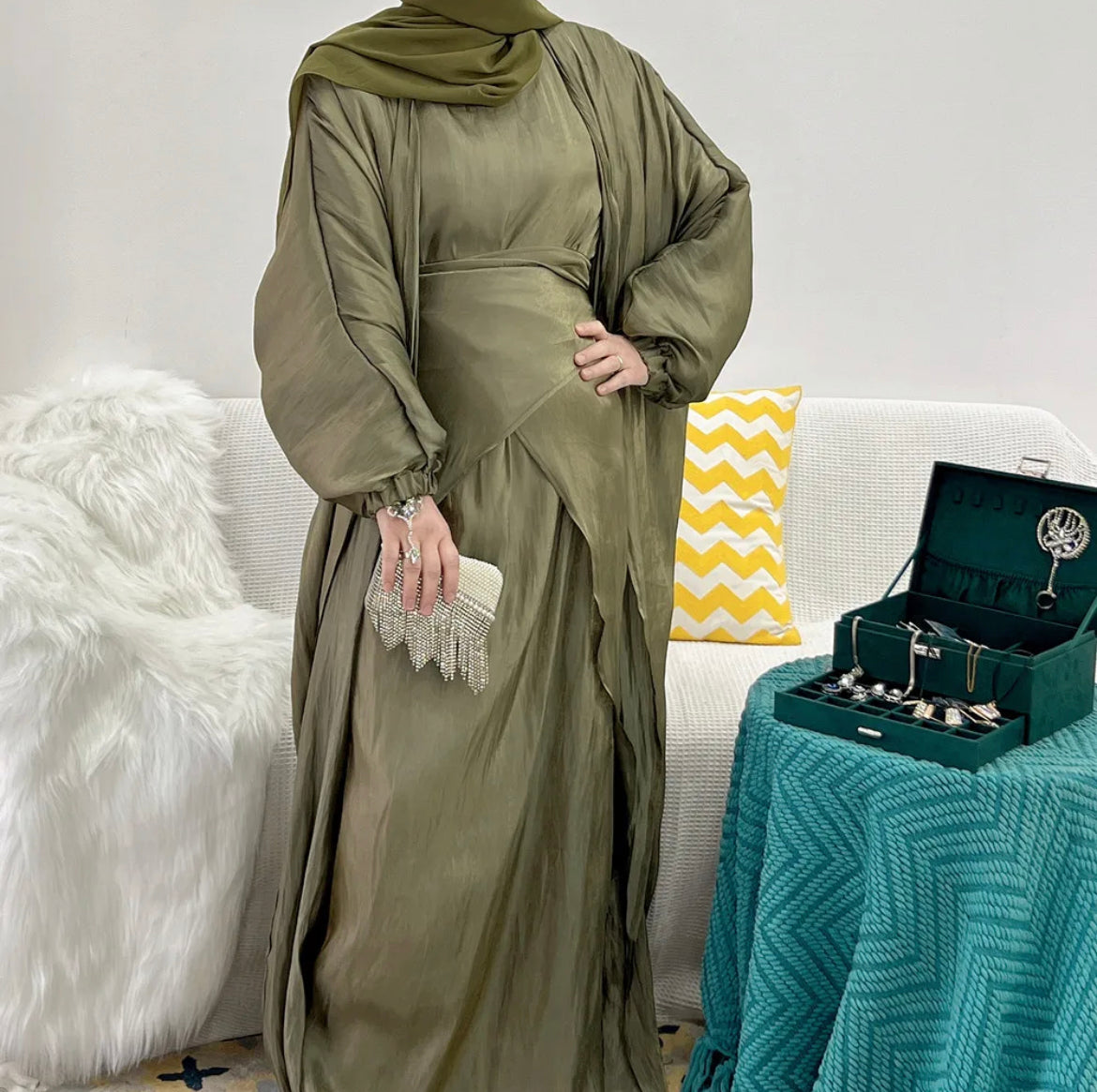 Three Piece Abaya set 54/58